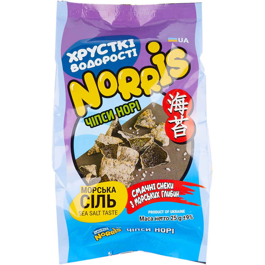 Чіпси Norris норі з сіллю 25 г (2950001) - зображення 1