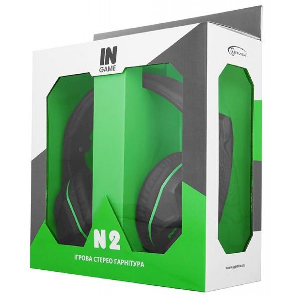 Навушники Gemix N2 LED Black-Green Gaming - зображення 5