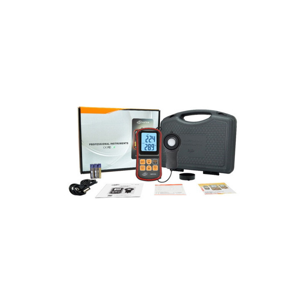 Вимірювач освітленості Benetech цифровий + термометр, USB (GM1030C) - изображение 2