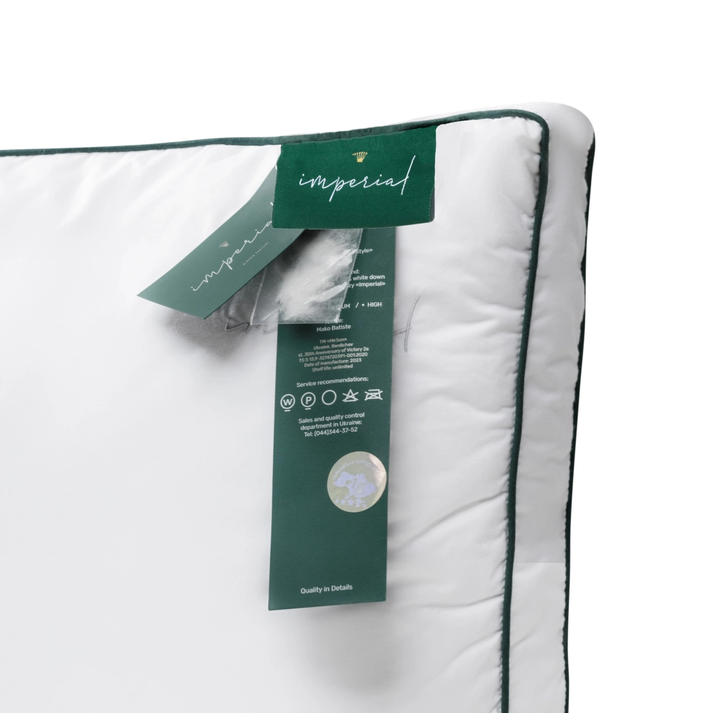 Подушка MirSon пухова Imperial (середня) 60х60 (2200007177615) - зображення 8