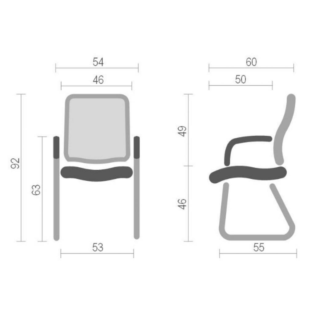 Офісне крісло Аклас Міраж FX CH CF Чорне (12743) - зображення 6