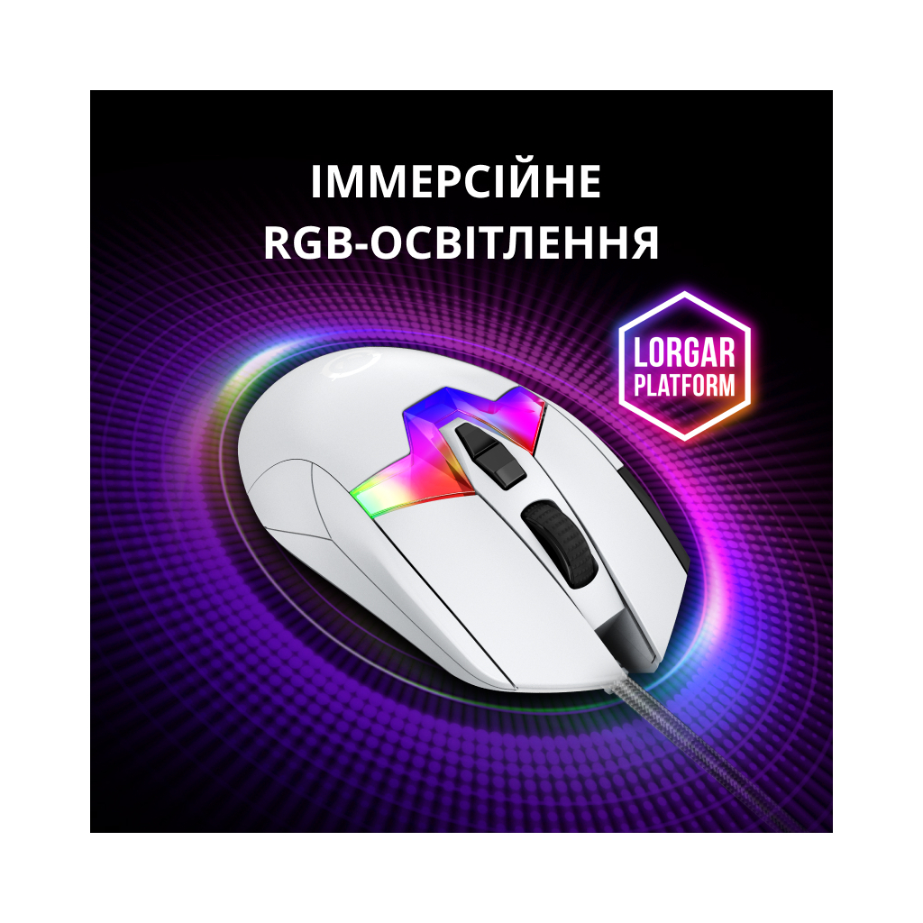 Мишка Lorgar MSP80 Pro USB White (LRG-MSP80-WH) - зображення 11