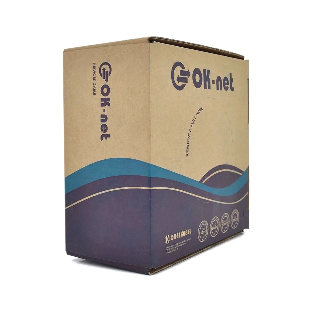 Кабель мережевий OK-Net FTP 305м cat.5e LSFROH (F/UTP-cat.5E LSFROH) (КПВнг-HFЭ-ВП (200) 4*2*0,51) - picture 3