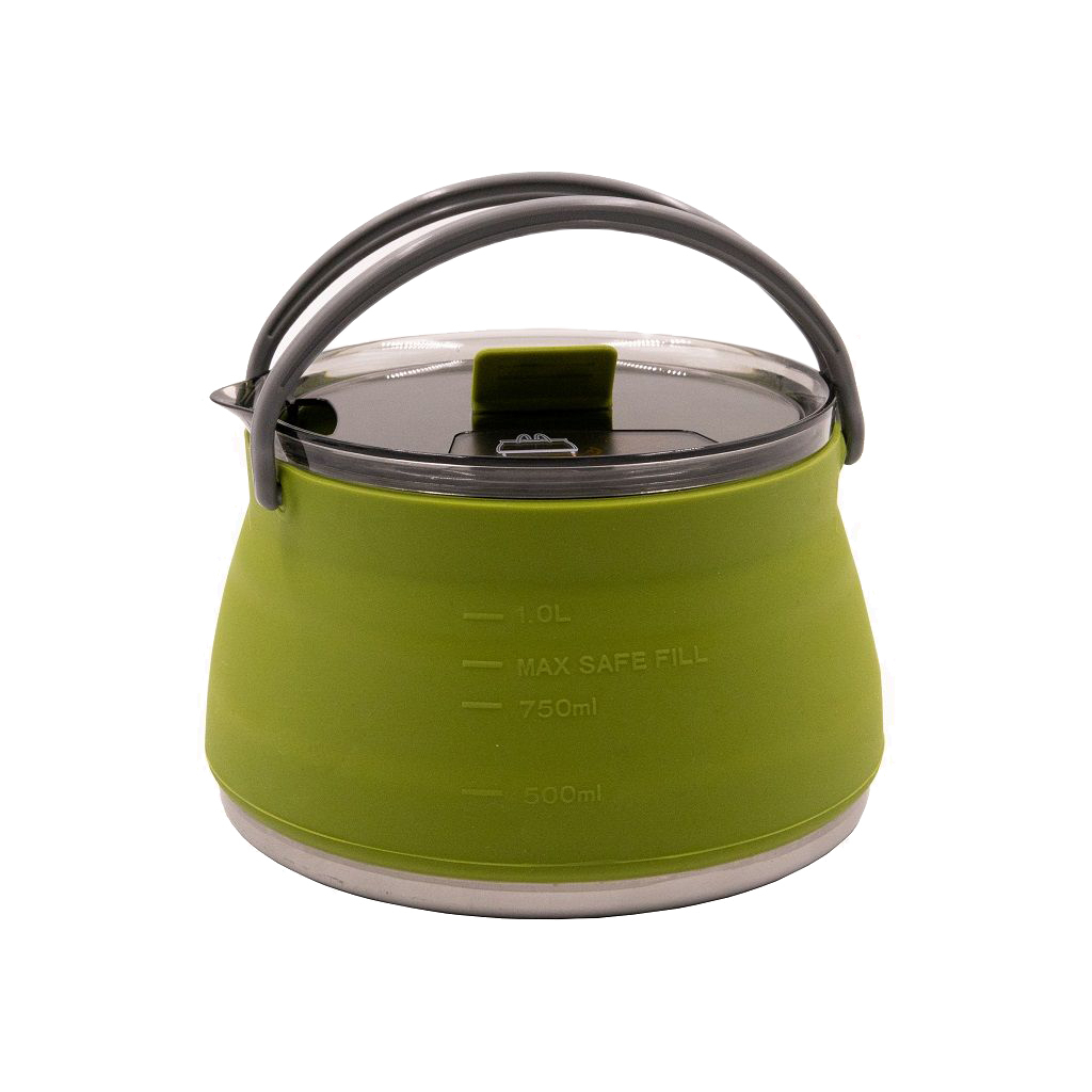 Чайник туристичний Tramp Silicon 1 л Olive (TRC-125-olive) - зображення 1