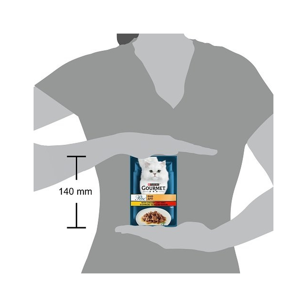 Вологий корм для кішок Purina Gourmet Perle з Куркою і Яловичиною 85 г (8445291187931) - зображення 3