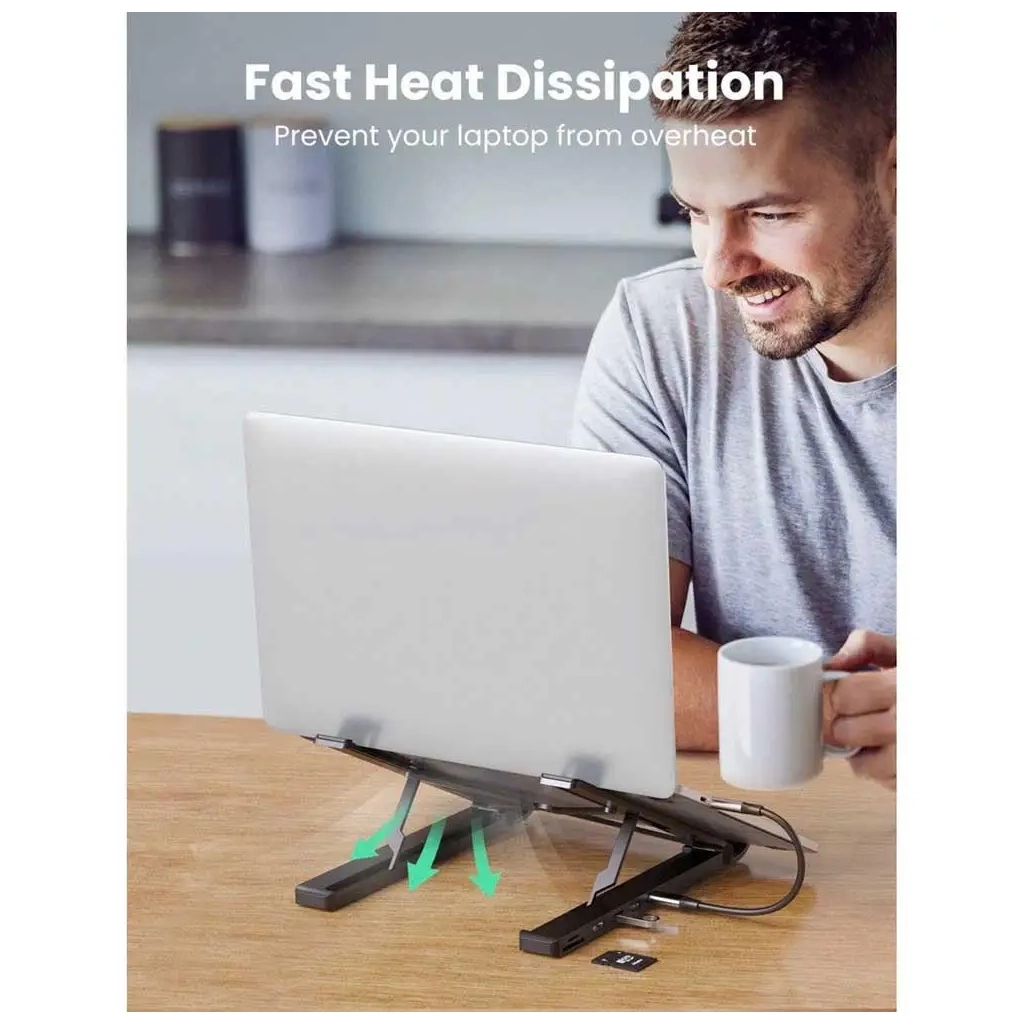 Підставка до ноутбука Ugreen X-Kit HUB Type C-->2xUSB 3.2 Gen1 (80551) - зображення 5