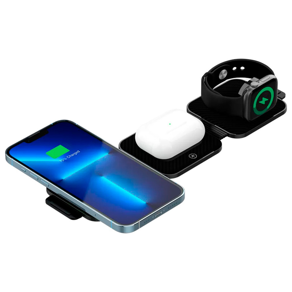 Зарядний пристрій Canyon WS-305 Foldable 3in1 Wireless charger (CNS-WCS305B) - зображення 5