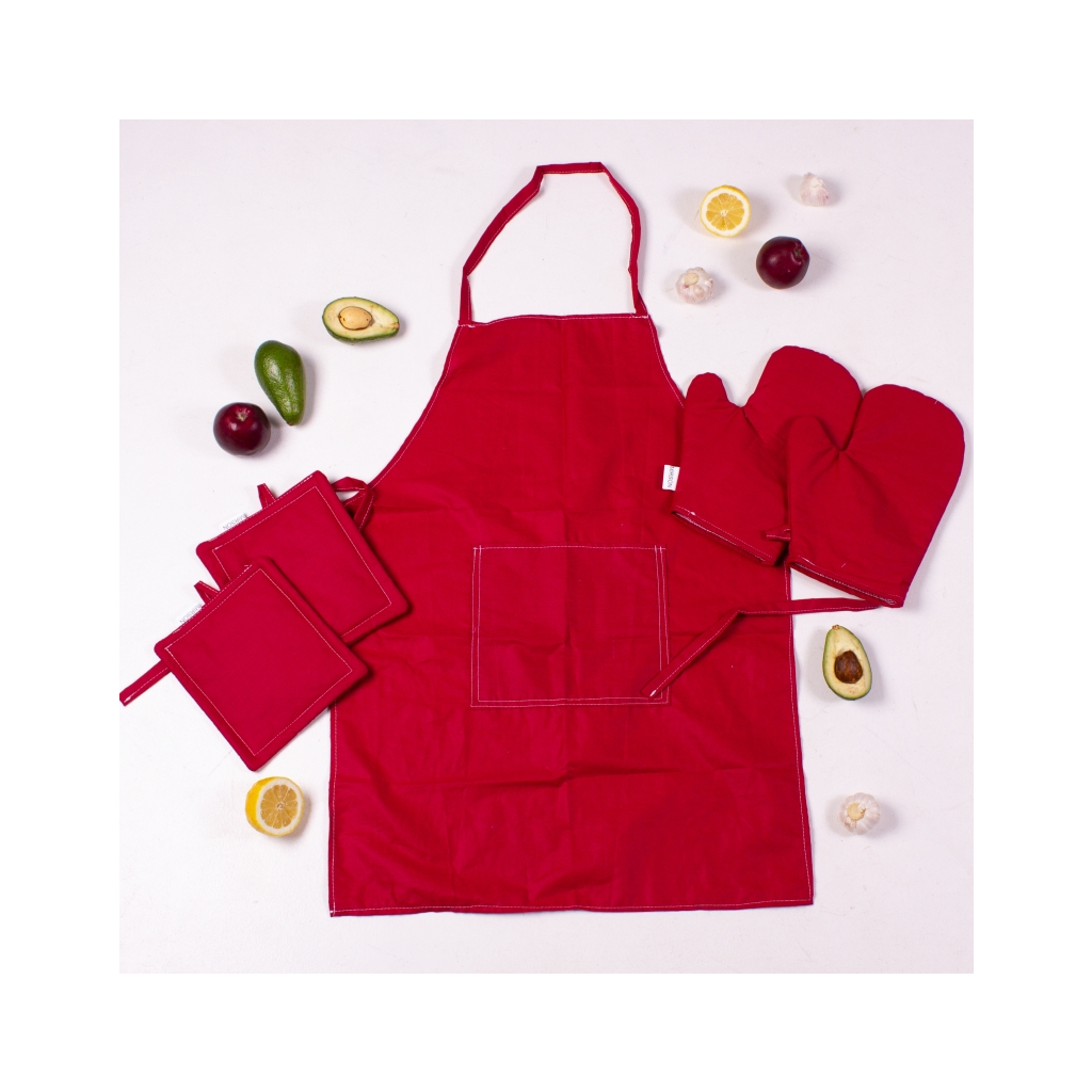 Фартух MirSon Набір 19-1655 Edmonda бязь дві прихватки + дві рукавички-прихватки + фартух (2200006752806) - зображення 2
