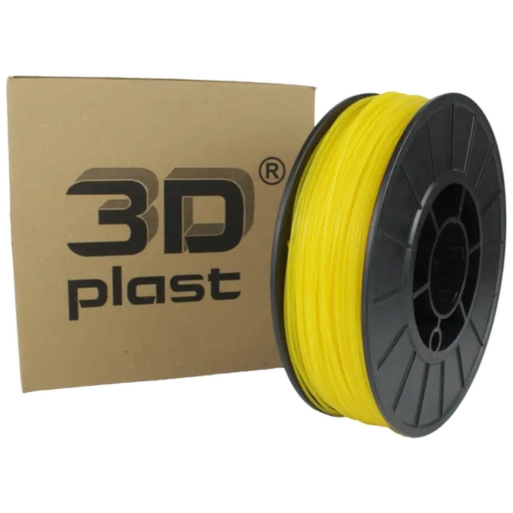 Пластик для 3D-принтера 3Dplast PLA 1.75мм, 0.85кг, transparently-yellow (3DPLA17508CYL) - зображення 1