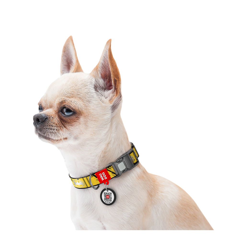 Нашийник для тварин WAUDOG Nylon з QR паспорто "Тінь Бетмена", світловідбивний XL (283-1081) - зображення 4