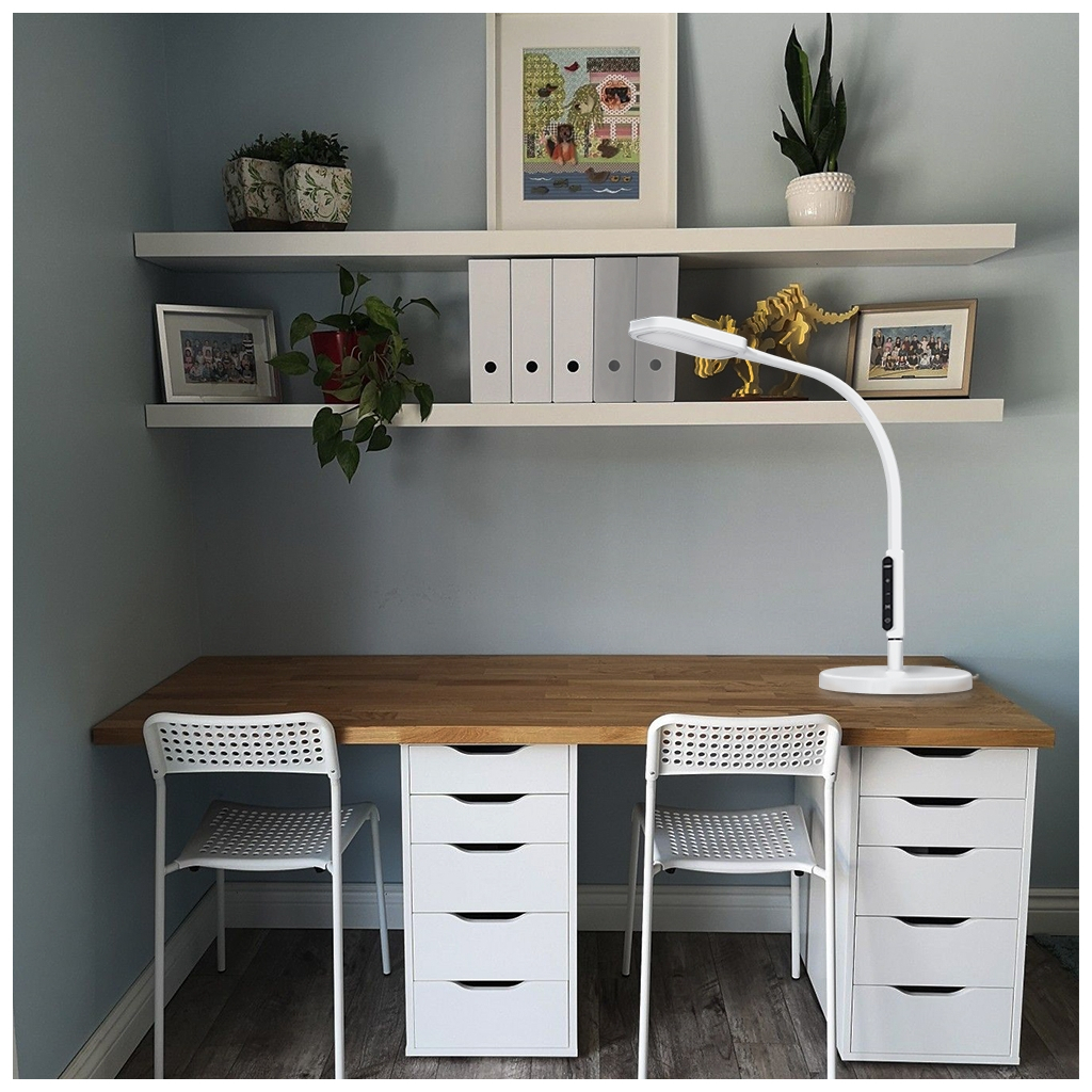 Торшер Videx LED торшер підлоговий білий14W 3000-5500K 220V (VL-TF07W) - изображение 4