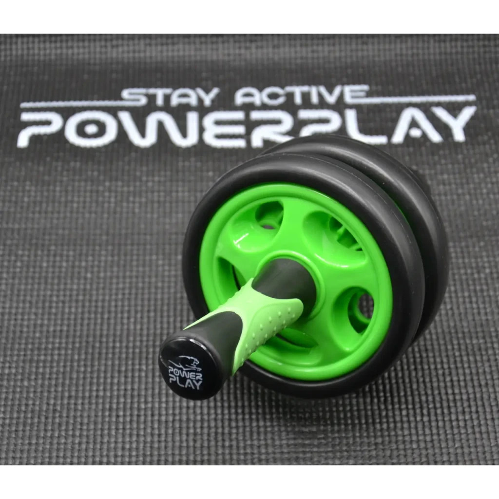 Ролик для преса PowerPlay подвійний Dual-Core Ab Wheel Чорно-зелений (PP_4327_Black/Green) - зображення 7