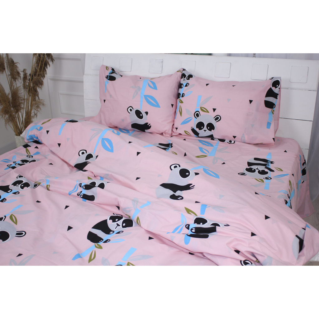 Постільна білизна MirSon Бязь 17-0505 Panda pink King Size (2200003619584) - зображення 3