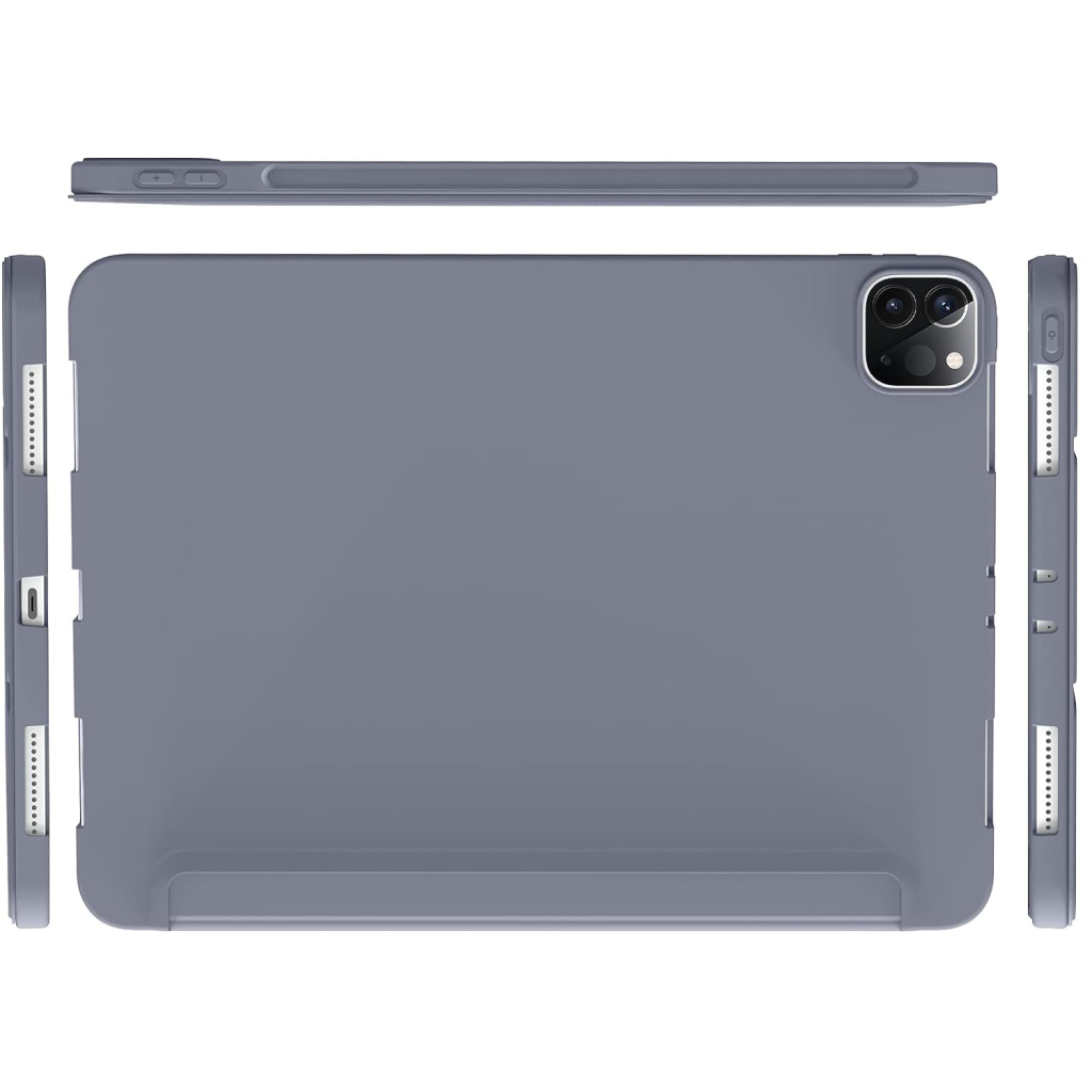 Чохол до планшета BeCover Tri Fold Soft TPU Silicone Apple iPad Pro 12.9 2020/2021/2022 Purple (711739) - зображення 2