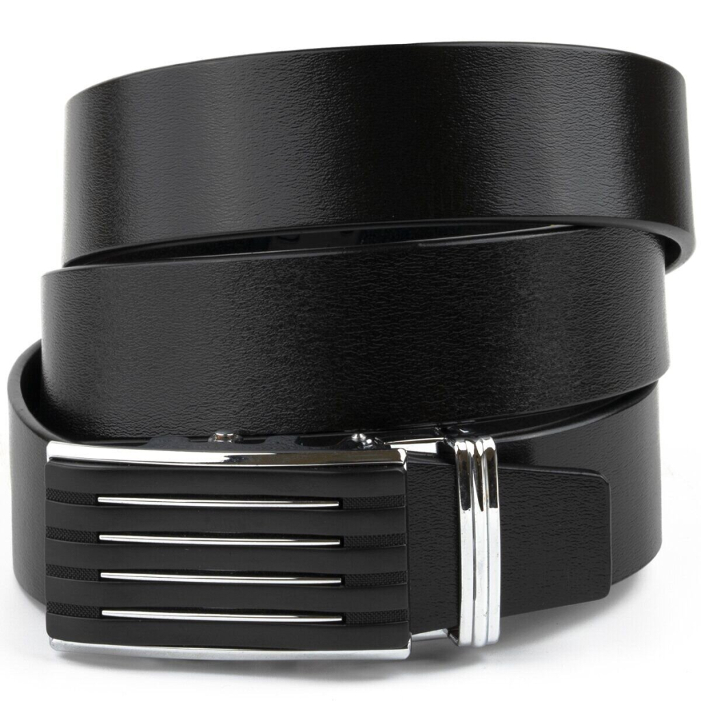 Ремінь Vintage Чоловічий з автоматичною пряжкою смужка Чорний (20301) - зображення 1