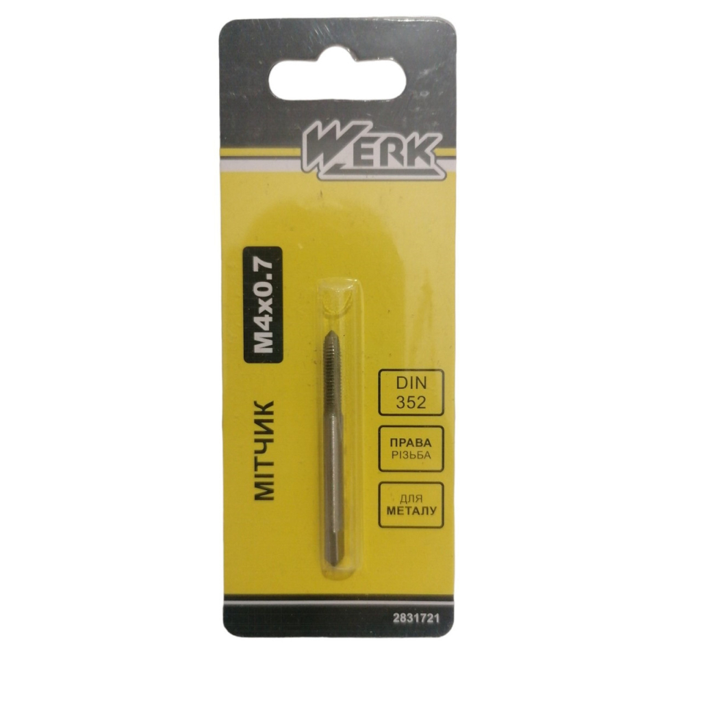 Мітчик Werk M4x0.7мм, 1шт. (122707) - зображення 2