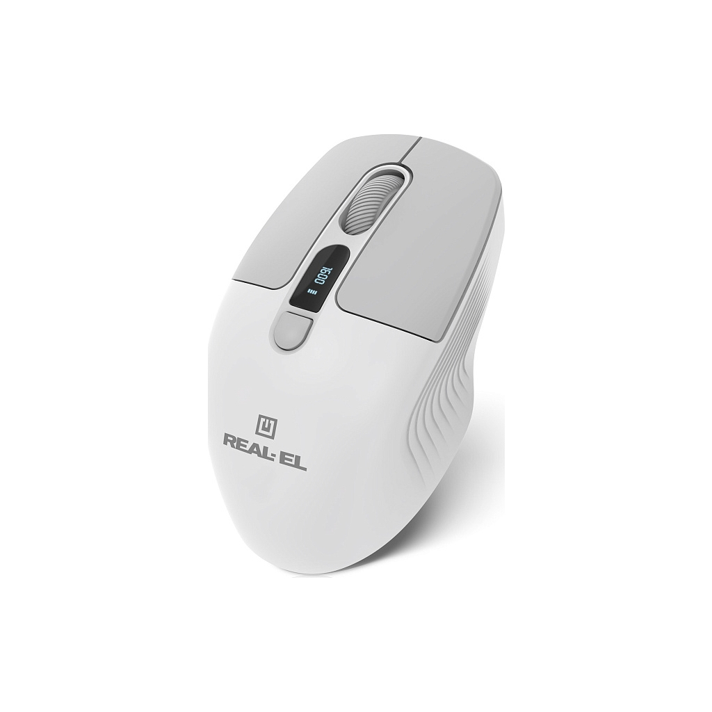 Мишка REAL-EL RM-480W Wireless/Bluetooth White (EL123200050) - зображення 2