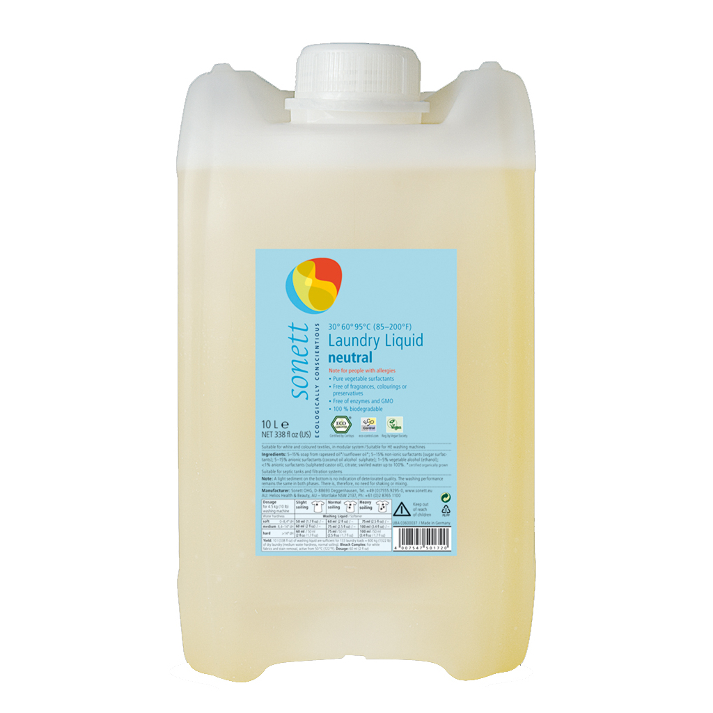 Гель для прання Sonett Органічний Нейтральна серія Концентрат 10 л (4007547501706) - изображение 1