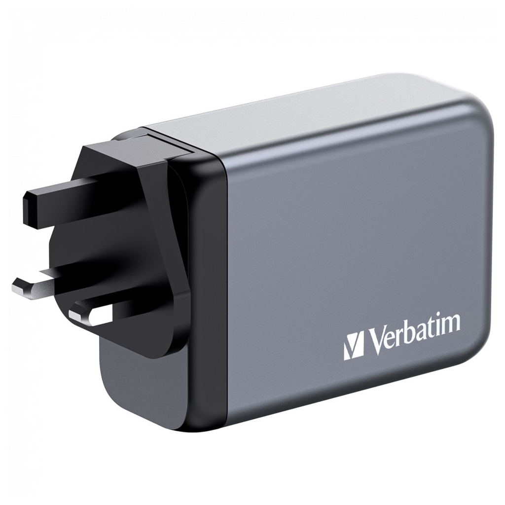 Зарядний пристрій Verbatim GaN 240 W 4 ports (USB-C-140 W,USB-C-100 W,USB-C-65 W /USB-A -3.0) (32205) - зображення 3