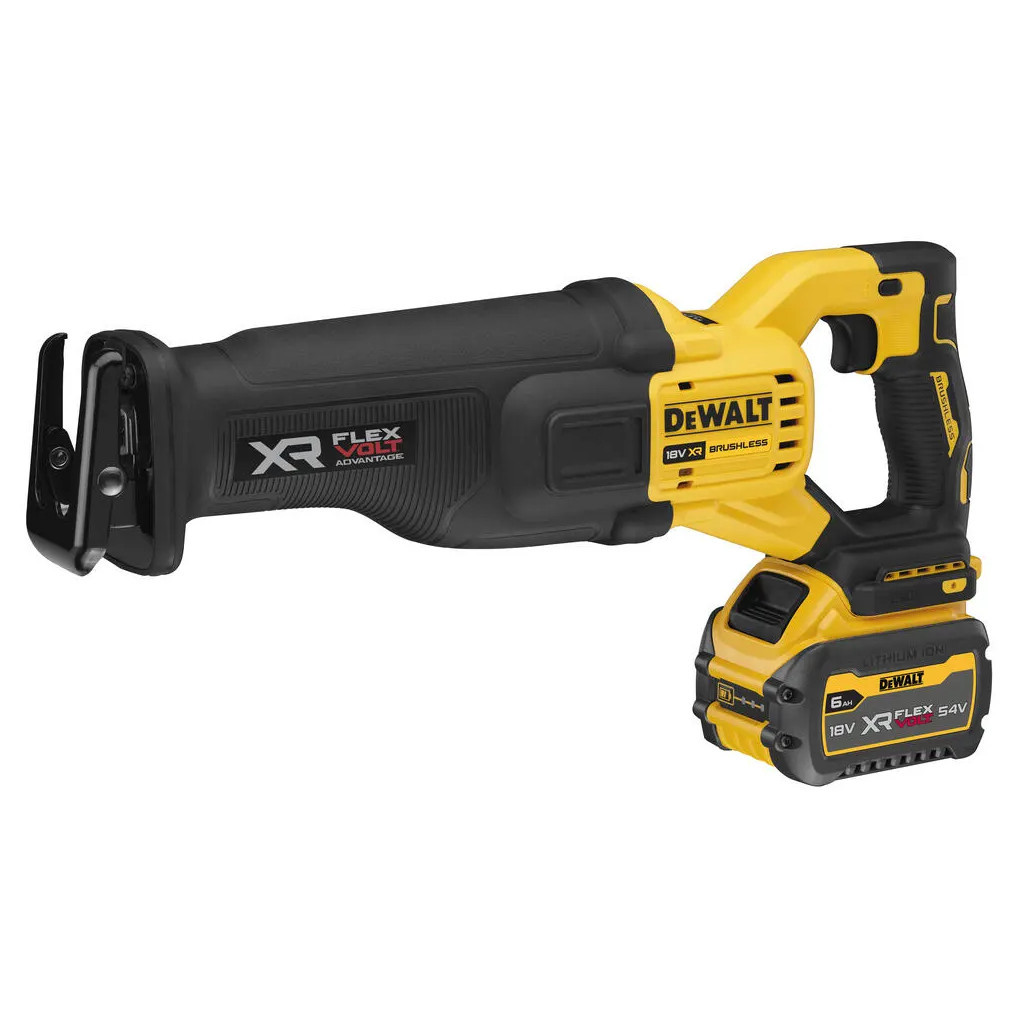 Шабельна пила DeWALT 18В XR Li-lon 6 Аг, 0 - 3000 хід/хв, кейс TSTAK (DCS386T1) - зображення 1