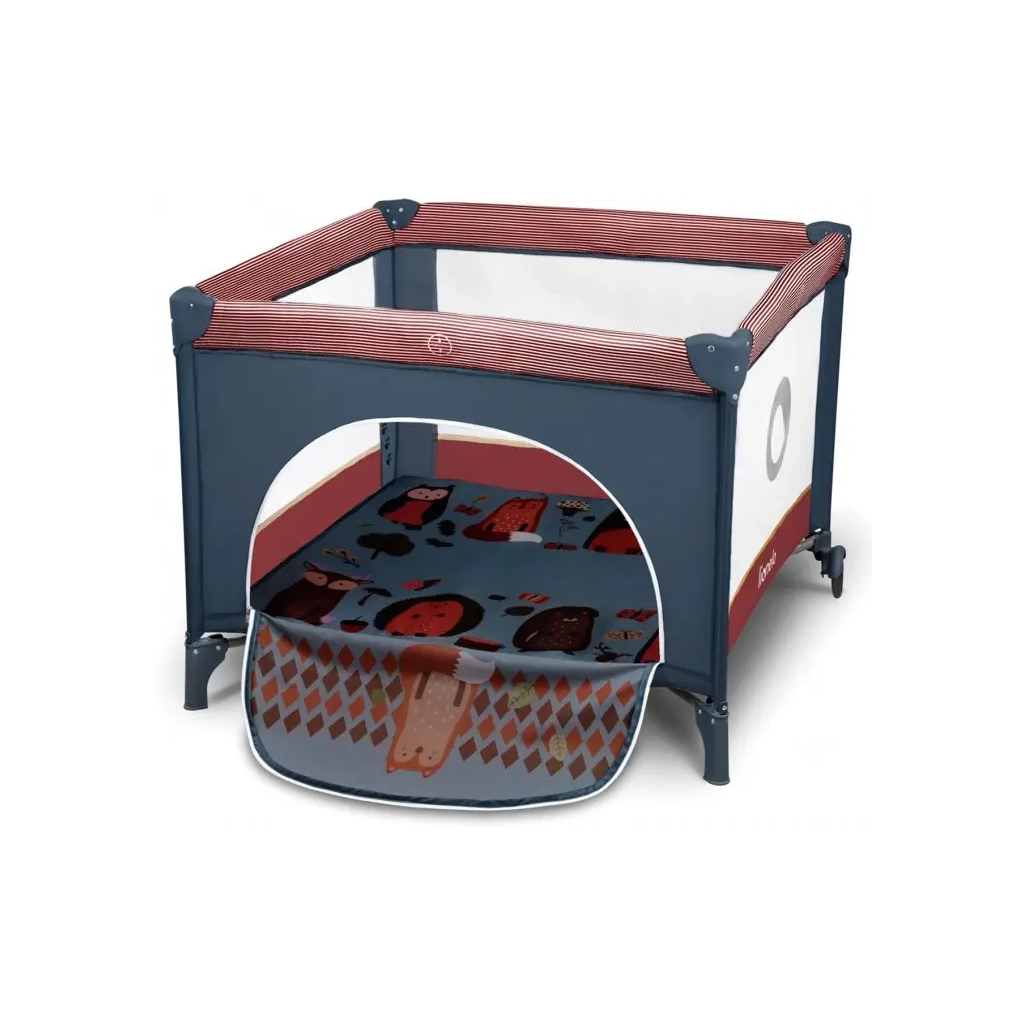 Дитячий манеж Lionelo Fie колір - cobalt red (LO.FE01) - зображення 2