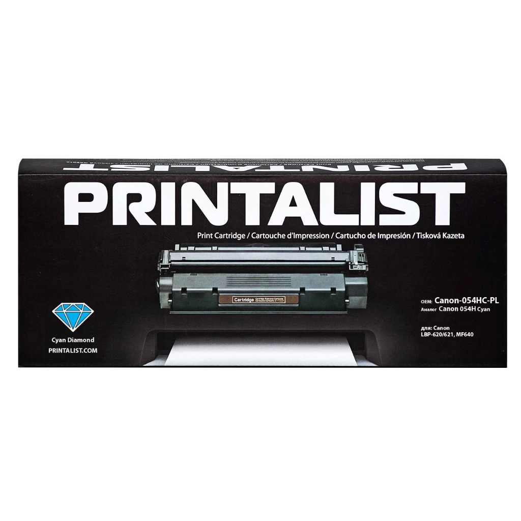 Картридж Printalist Canon 054H Cyan (Canon-054HС-PL) - зображення 1