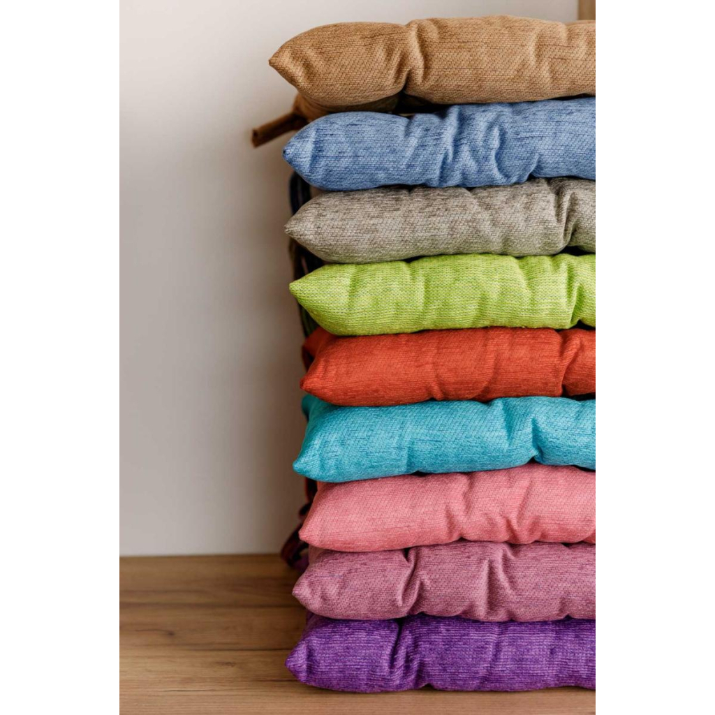 Подушка на стілець Прованс CHENILLA Бірюзова 40х40 (034857) - зображення 4