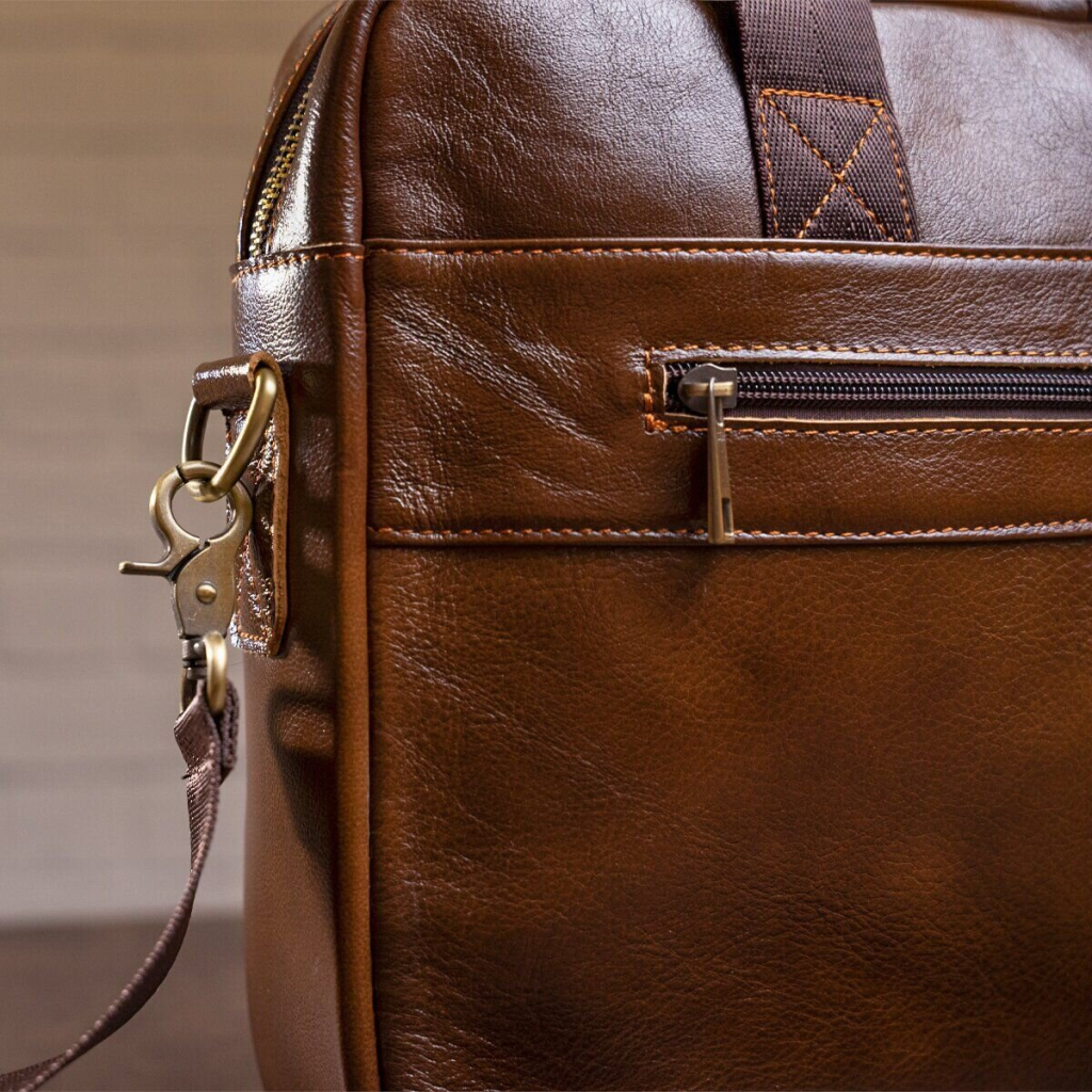 Сумка Vintage Шкіряна Коричнева (14626) - зображення 9