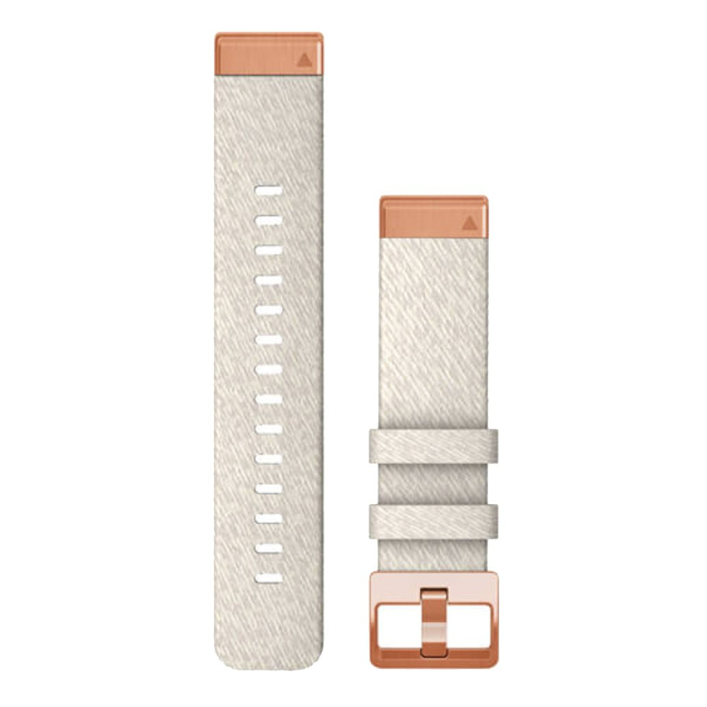 Ремінець до смарт-годинника Garmin fenix 7S, 20mm QuickFit Cream Heathered Nylon (010-13102-09) - зображення 1