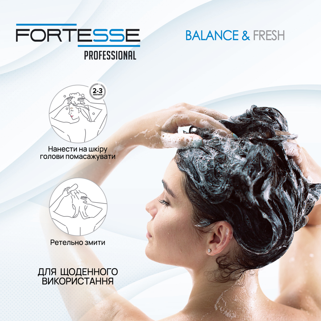 Шампунь Fortesse Professional Balance & Fresh 400 мл (4820000307383) - зображення 5