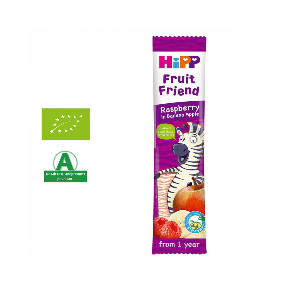 Батончик дитячий HiPP фруктово-злаковий малина, банан, яблуко 23 г (1999031) - зображення 2