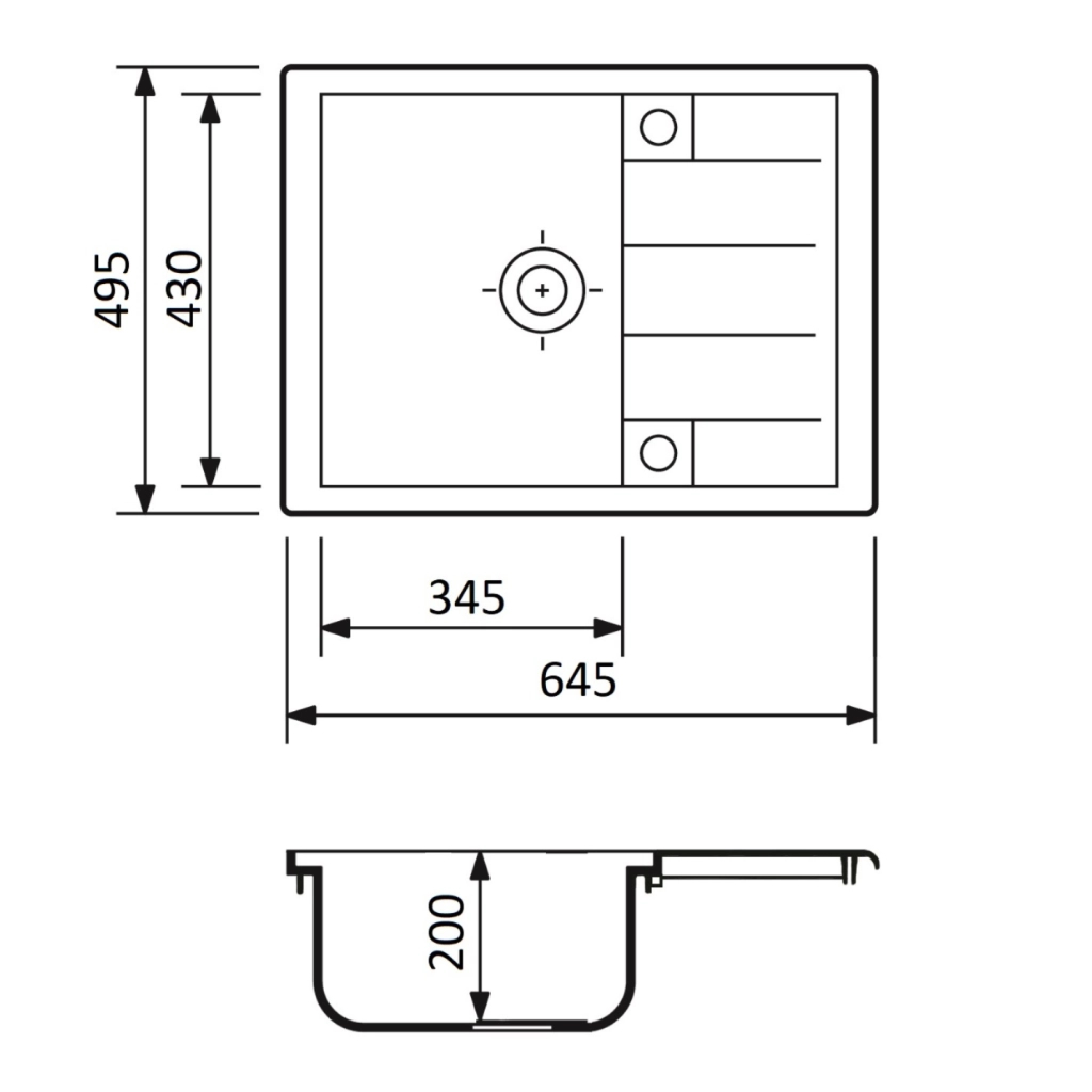 Мийка кухонна Adamant Anila чорний (182496100303) - зображення 4