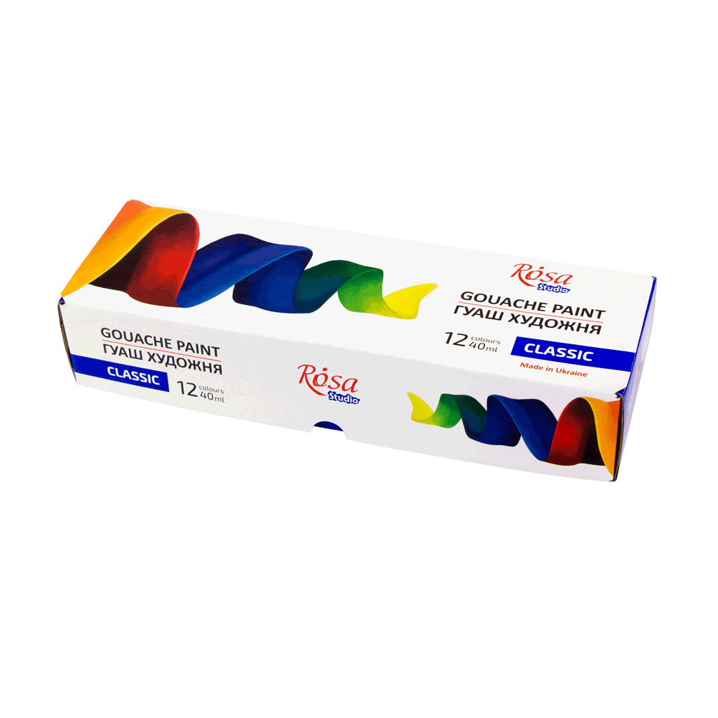 Гуашеві фарби Rosa Studio Classic 12 кольорів 40 мл special box (4823098531616) - изображение 1