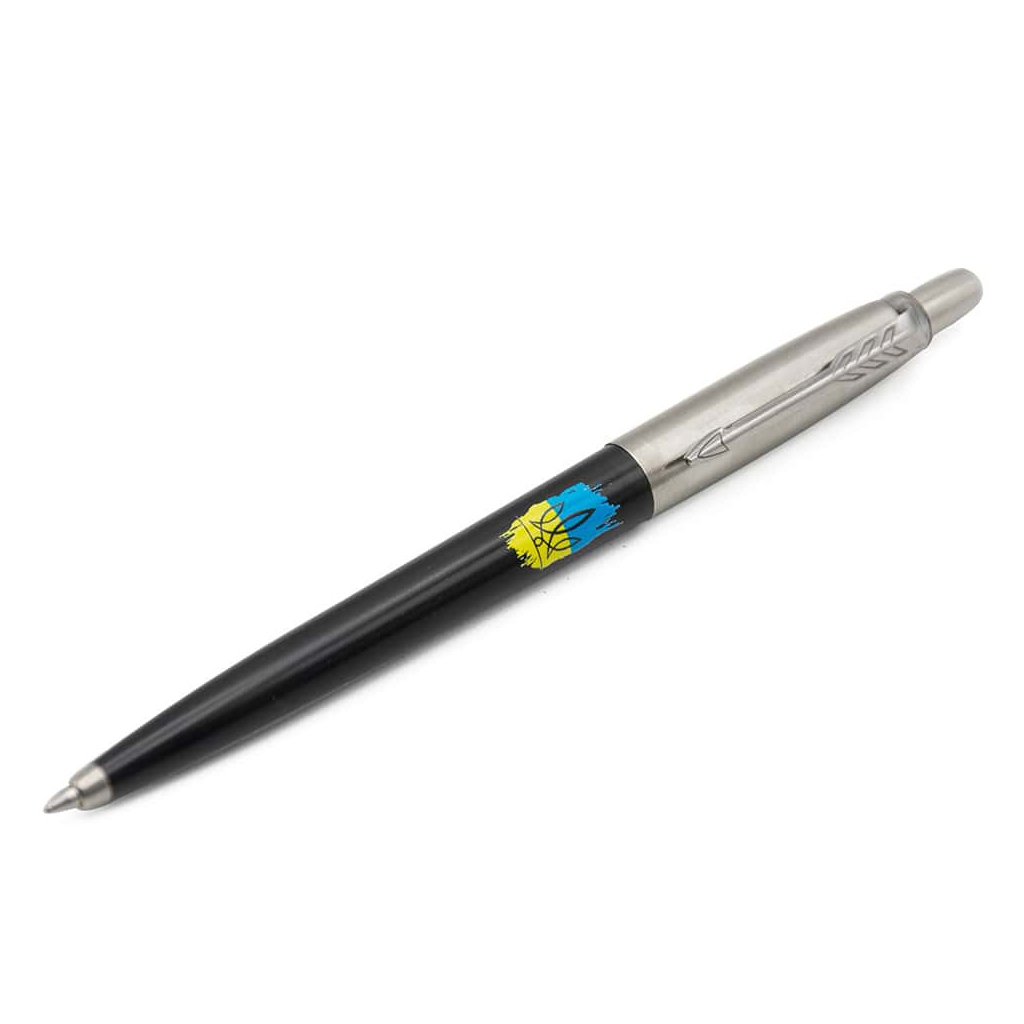 Ручка кулькова Parker JOTTER 17 Originals UKRAINE Black CT BP Тризуб фігурний на тлі прапора (15632_T1026u) - зображення 2