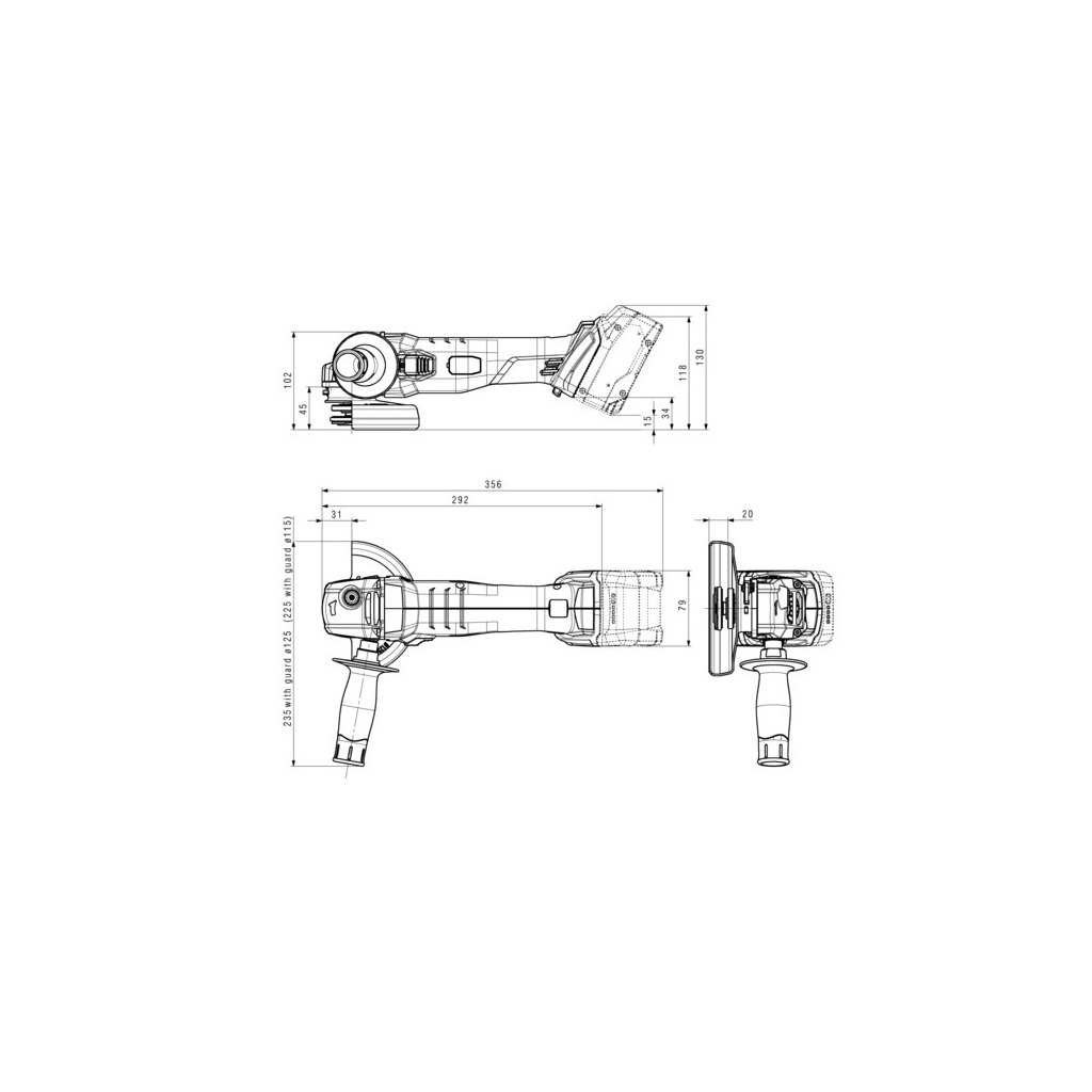 Шліфувальна машина Metabo W 18 L 9-125 Quick, 125мм, 18V. 2х5.2Ah, metaBOX 165 L (602249650) - зображення 9