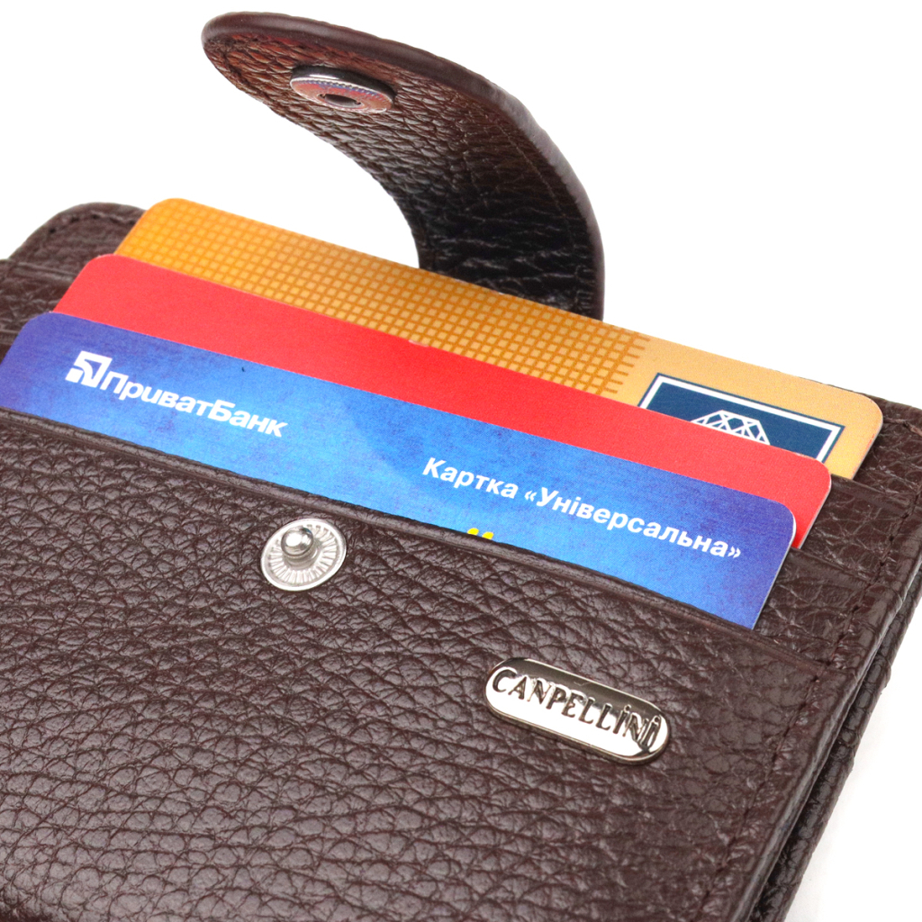 Гаманець Canpellini З натуральної шкіри Коричневий (21686) - зображення 5