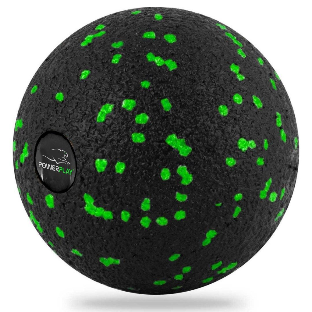 Масажний м'яч PowerPlay PP-4351 Epp Massage Ball (d10) Чорно/Зелений (PP-4351_Green_d10) - зображення 2