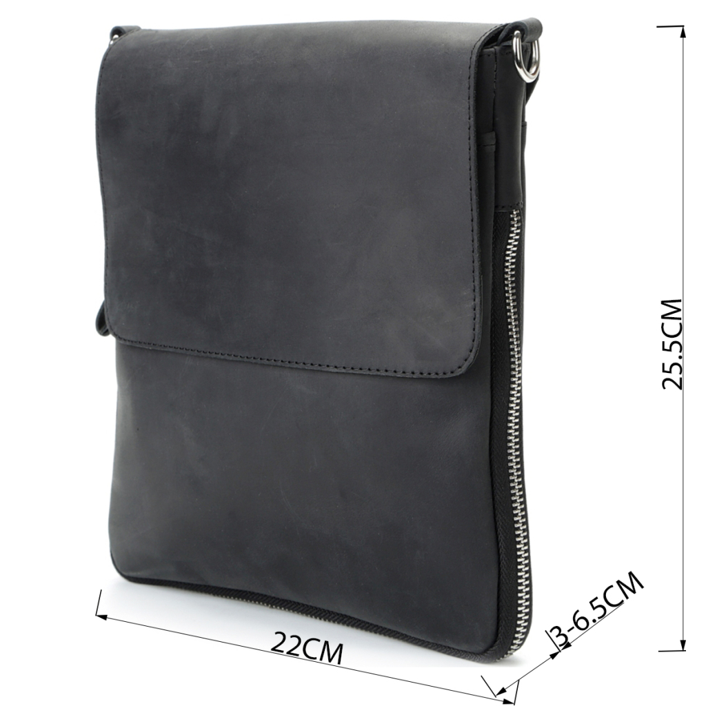 Сумка Shvigel З вінтажної шкіри Чорна (11017) - зображення 3