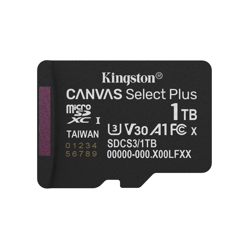 Карта пам'яті Kingston 1TB microSDXC class 10 UHS-I U3 V30 A1 Canvas Select Plus (SDCS3/1TBSP) - изображение 1