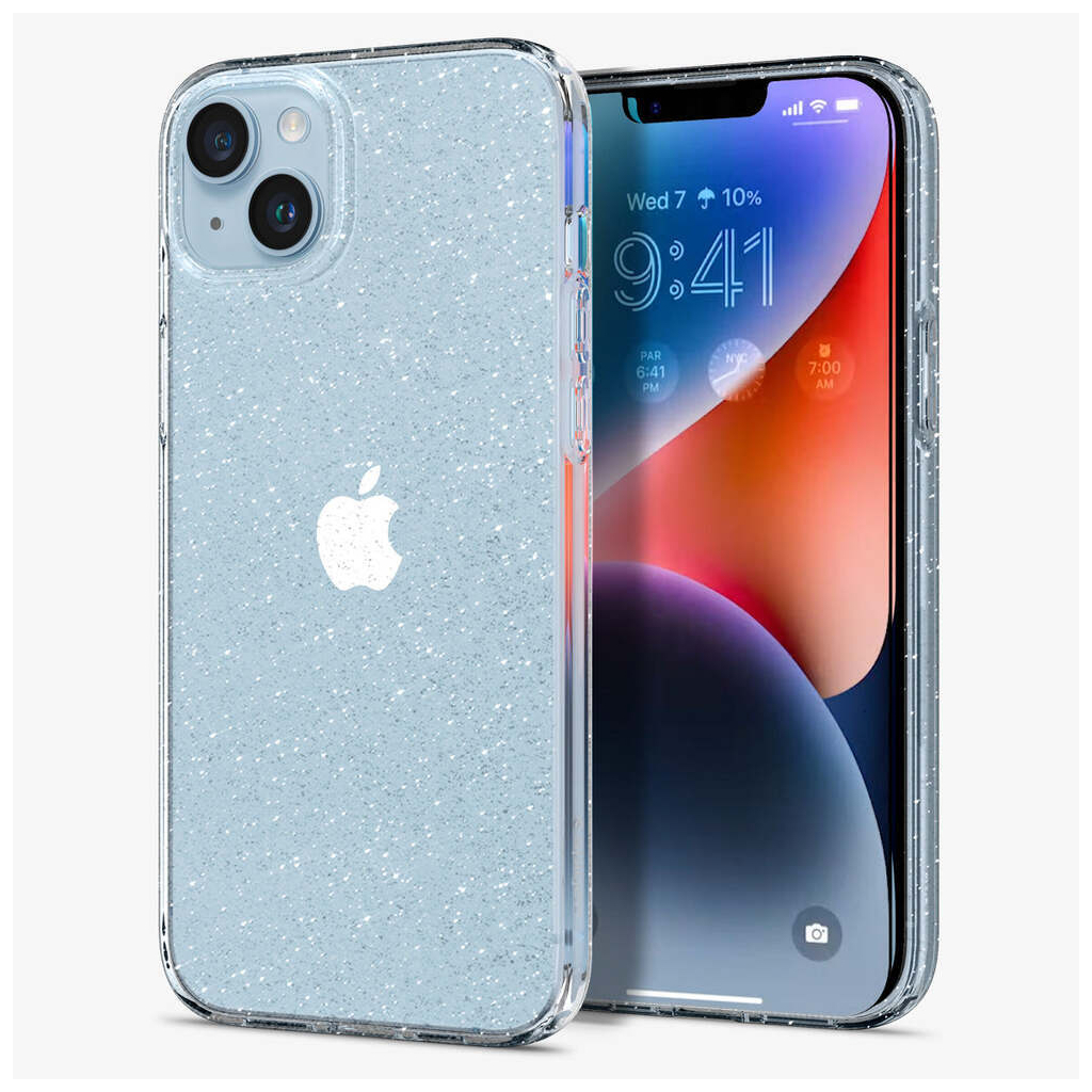 Чохол до мобільного телефона Spigen Apple iPhone 14 Liquid Crystal Glitter, Crystal Quartz (ACS05034) - зображення 3