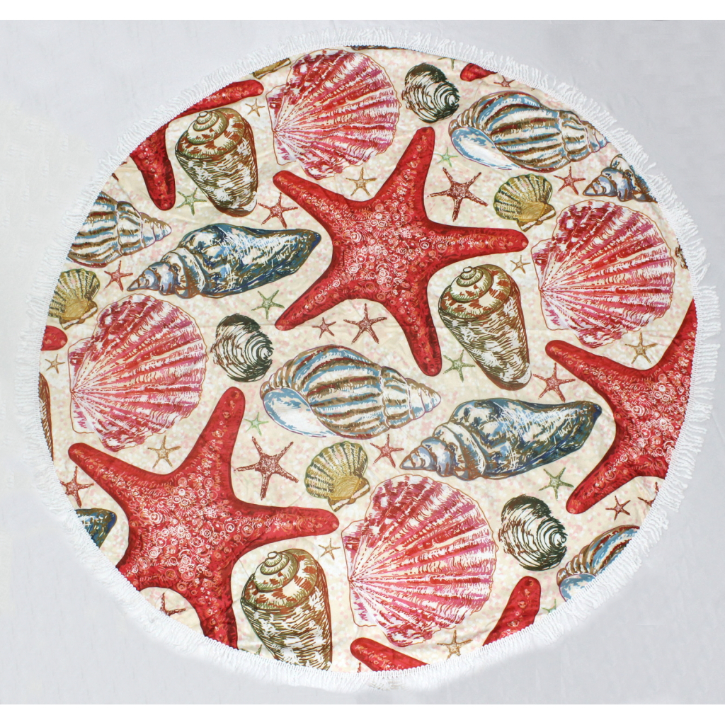 Рушник MirSon пляжний №5078 Summer Time Seashells 150x150 см (2200003947885) - зображення 2