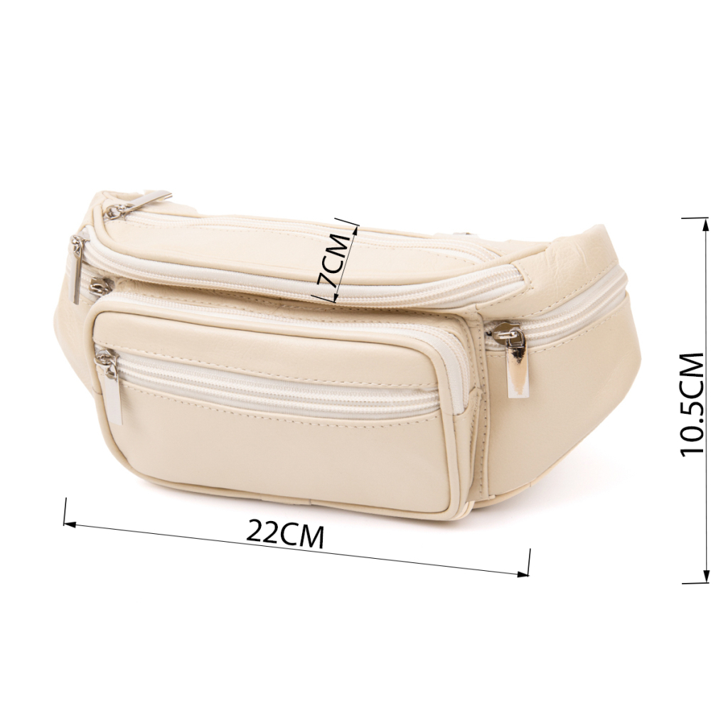 Сумка Vintage Бананка поясна унісекс Біла (20440) - зображення 4