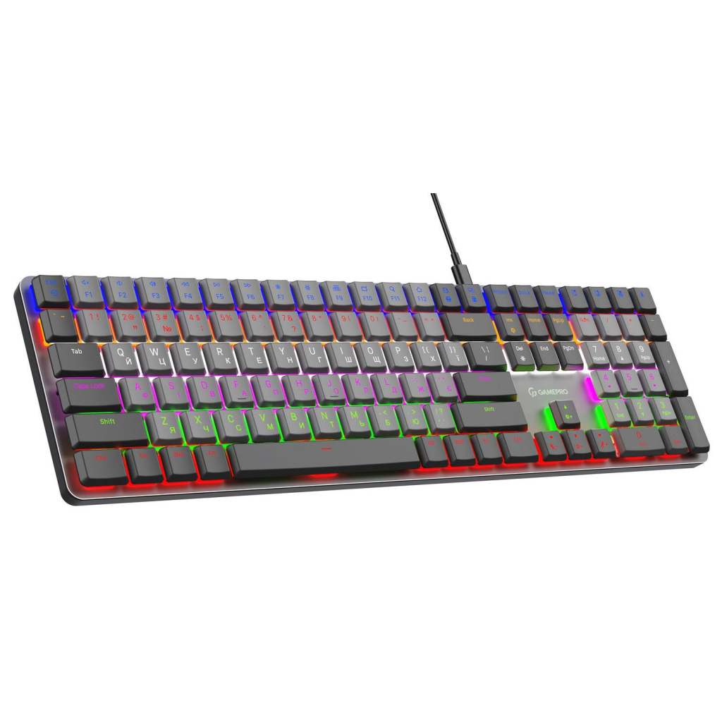 Клавіатура GamePro MK145R Red Swich Low Profile USB Dark Gray (MK145R) - изображение 2