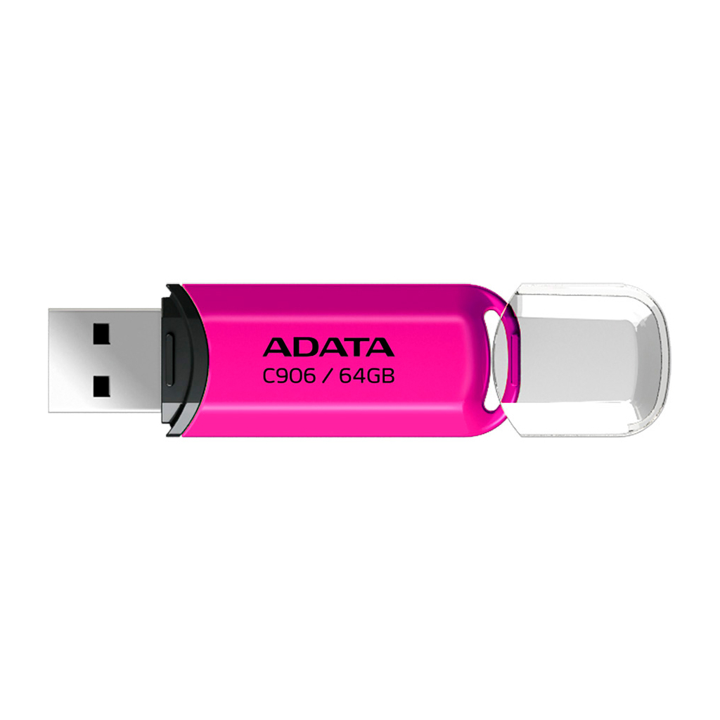 USB флеш накопичувач ADATA 64GB C906 Pink USB 2.0 (AC906-64G-RPP) - зображення 2