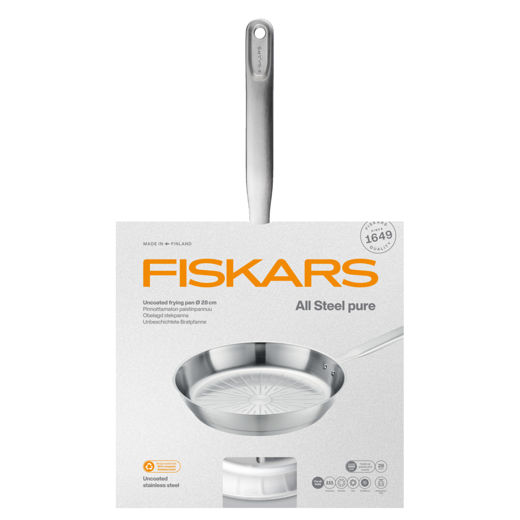 Сковорода Fiskars All Steel Pure матова 28 см (1065628) - зображення 6