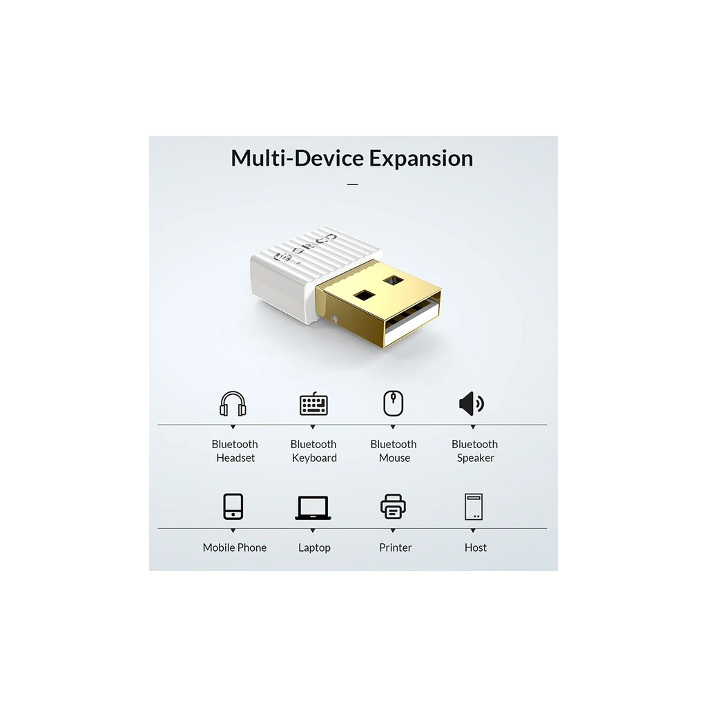 Bluetooth-адаптер Orico Bluetooth 5.0 BTA-508-BK-BP (CA913787) - зображення 5