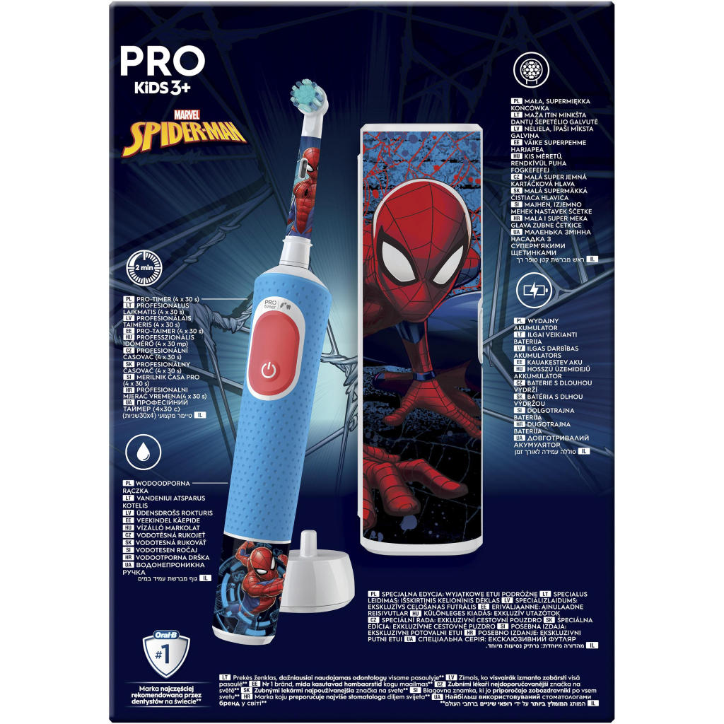 Електрична зубна щітка Oral-B D103.413.2KX Spider-Man - зображення 3