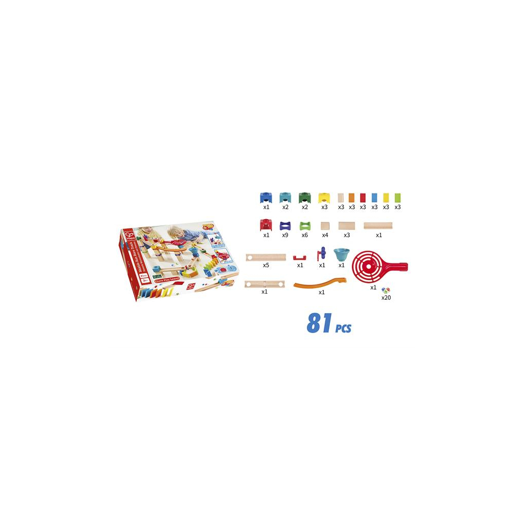 Конструктор Hape лабіринт Marble Run Гоночна траса 81 елементів (E1101) - зображення 5