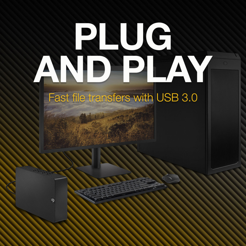 Зовнішній жорсткий диск 3.5" 10TB Expansion Desktop Seagate (STKP10000400) - изображение 9