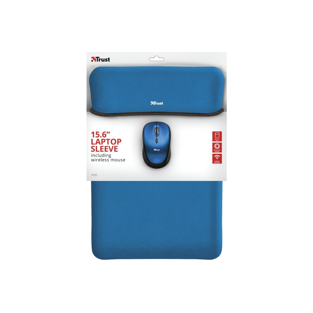 Чохол до ноутбука Trust 15.6" Yvo Mouse & Sleeve Blue + mouse (23452) - зображення 10
